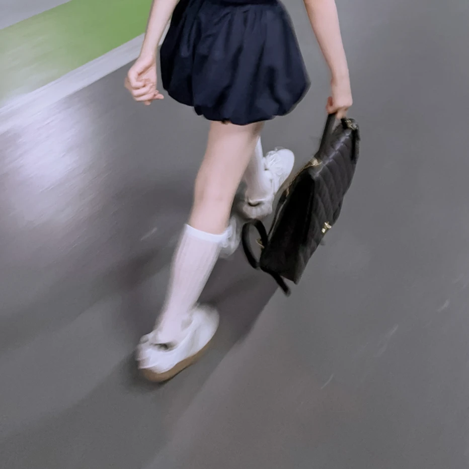 【现货】PP·Twinkle【宠粉福利·miμ风·高级感蝴蝶结中筒袜】25042305