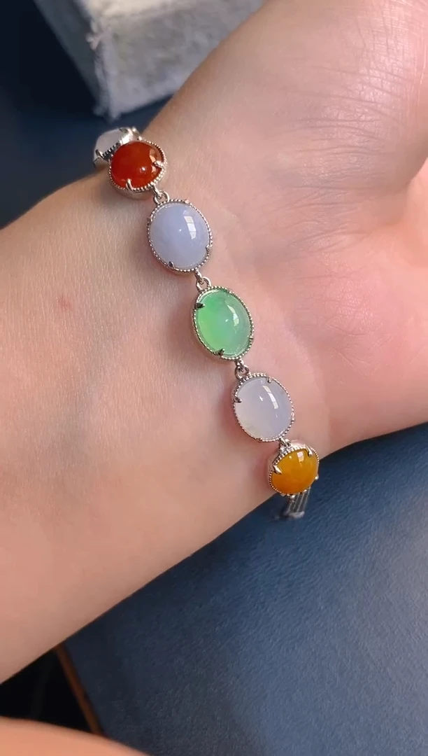 【闪购商品】翡翠耳饰银S925镶嵌天然A货翡翠1