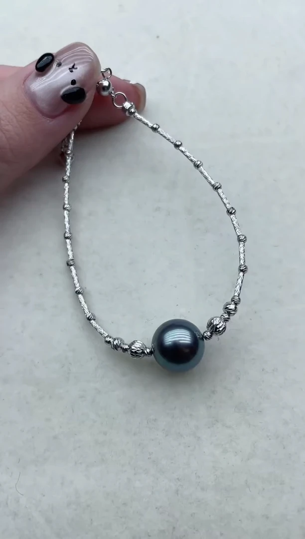 【闪购商品】海水珍珠手链银S925镶嵌135