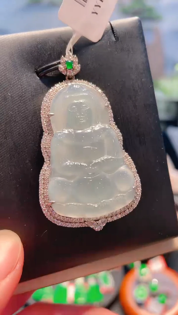 翡翠银S925镶嵌颈饰翡翠22