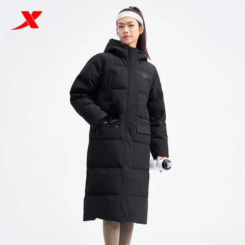 XTEP/特步24冬季女士中长款连帽保暖运动976428640134