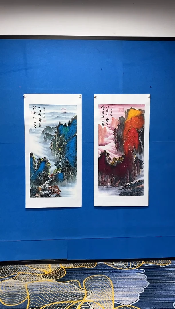【闪购商品】国画张巨富  泼墨山水一套二张