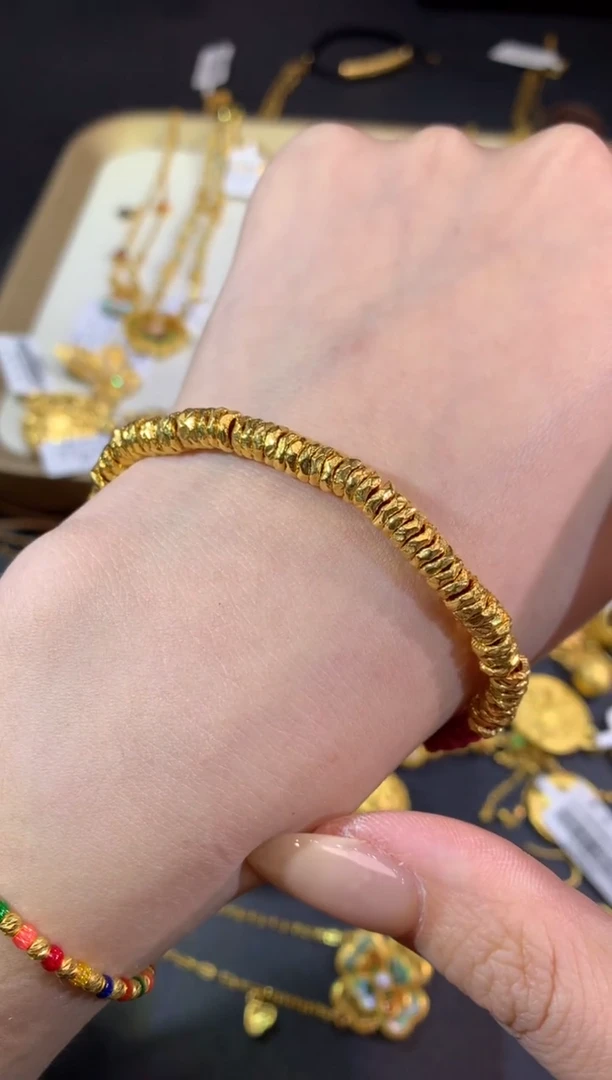 手链定制足金113-80颗盘缠手绳（多样性发货一件