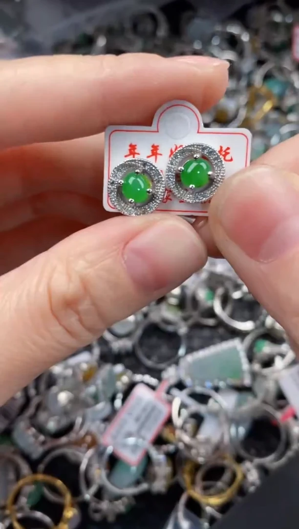 银S925镶嵌戒指翡翠11             4