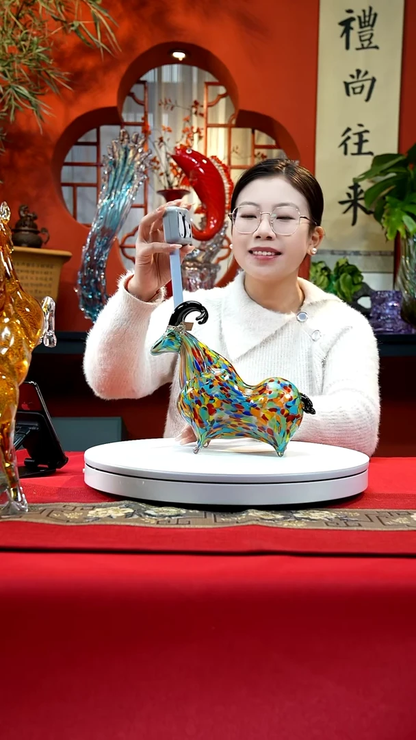 手工艺品琉璃唐羊