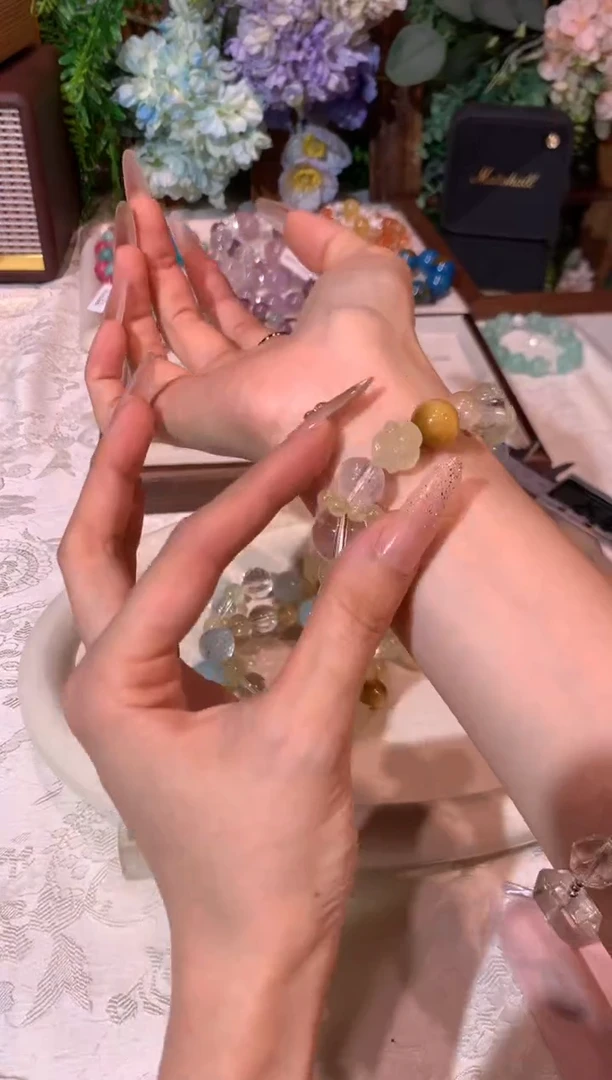 合金手串水晶753 天然水晶手串 多样性发货