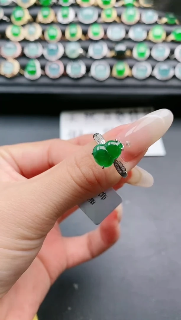 【闪购商品】翡翠戒指银S925镶嵌111111111