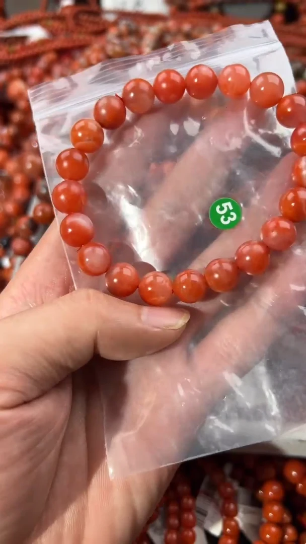 南红玛瑙手串未镶嵌10