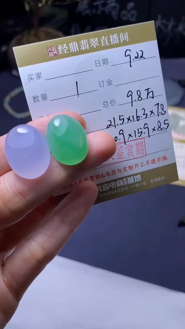 颈饰未镶嵌翡翠蛋面