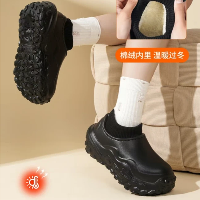 【工厂直销】秋冬极简风青春潮流休闲风棉靴加绒厚底6厘米