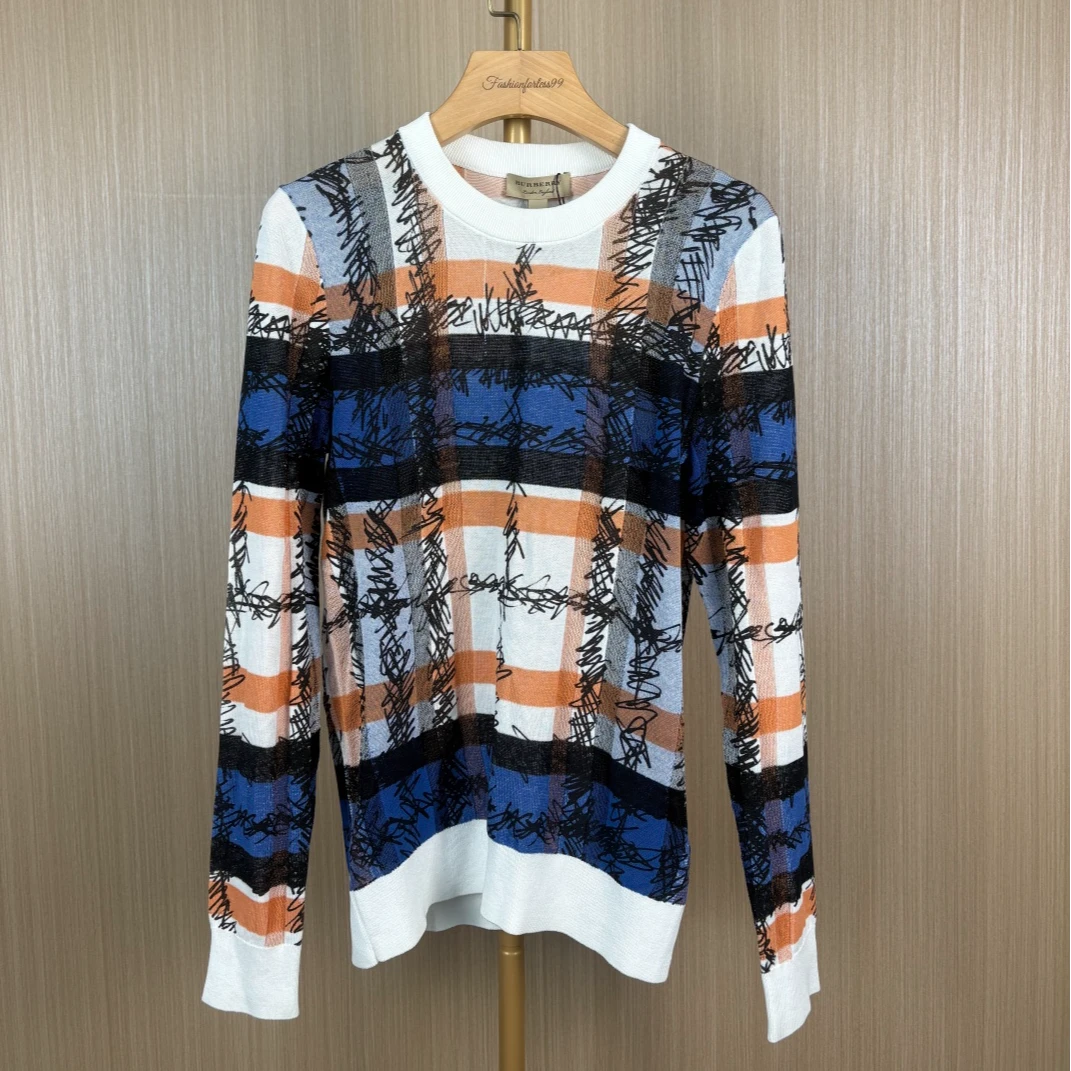 99新 BURBERRY/博柏利 Burberry 格纹涂鸦上衣 S 货号 18060340