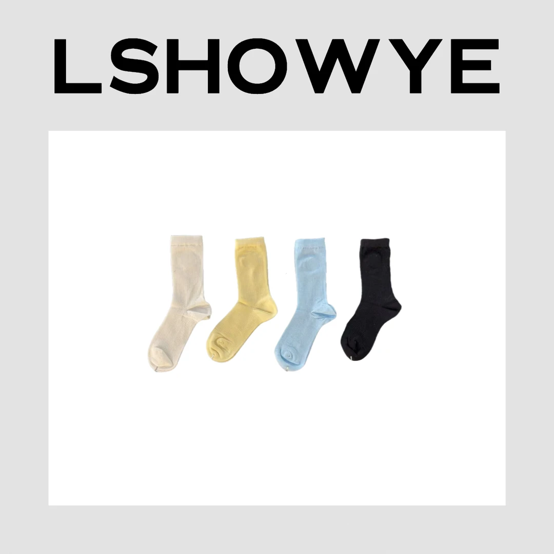 LSHOWYE｜小马刺绣纯棉四色袜子 TT256092