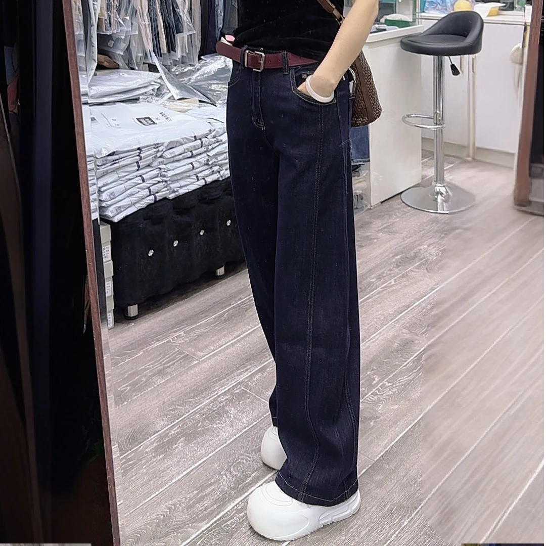 利姐家 自留款显瘦窄版弯刀裤
