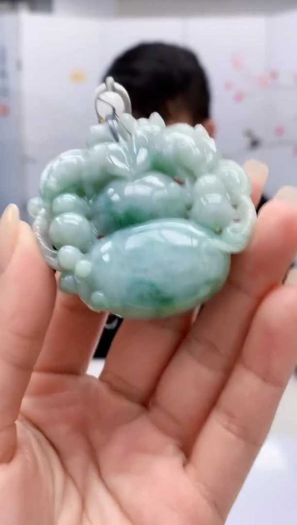 【闪购商品】定制翡翠未镶嵌4925lr-毛货挂件45