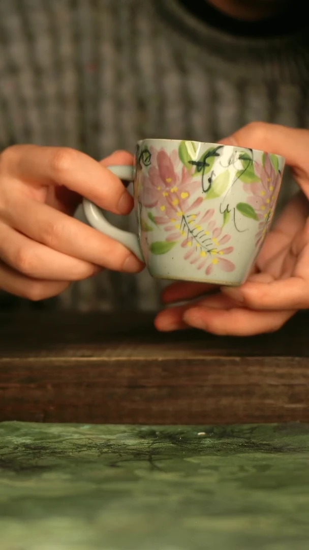 瓷器青诗集手工手绘瓷器