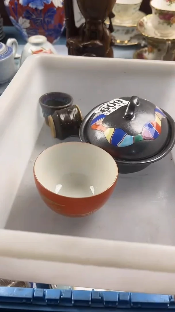 瓷片小*梨英歌瓷器满28包邮