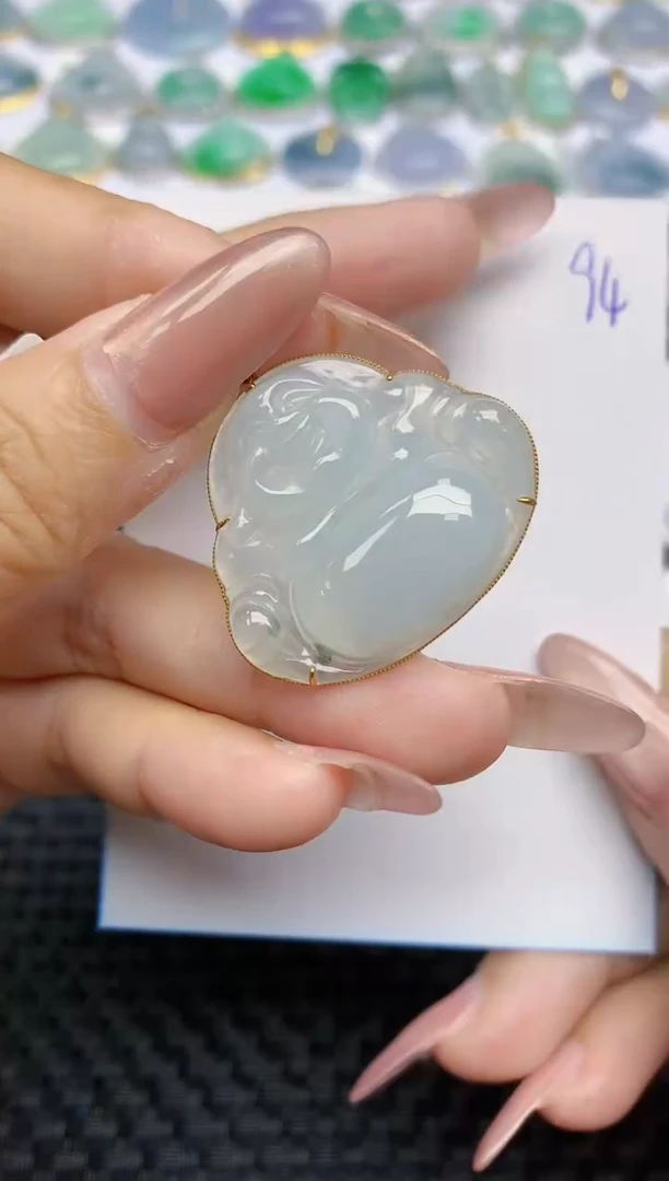 【闪购商品】翡翠颈饰18K金镶嵌天然A货翡翠 94