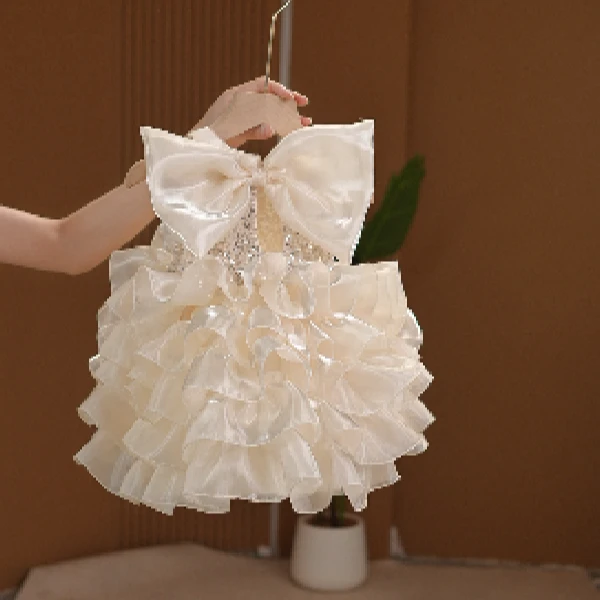 【NORA】  2025新款女童小众高级洋气轻奢宴会重工蓬蓬裙礼服裙