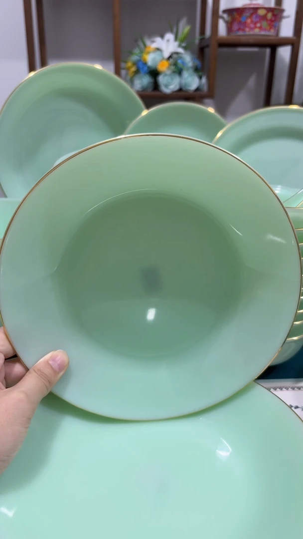 8英寸深盘10个  玉瓷【贝美】