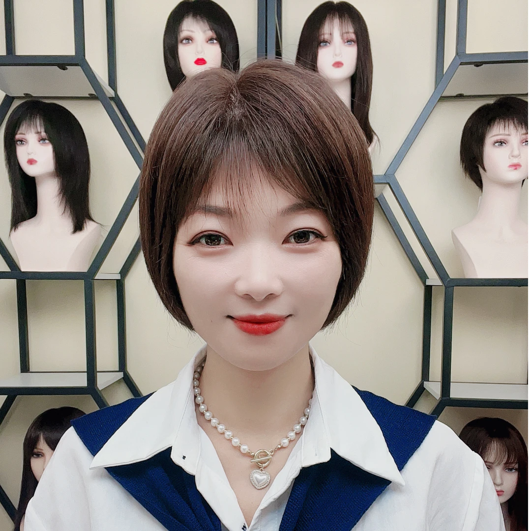 双递针手织款shaxuan简单干净利索发型超轻薄透气四季可戴