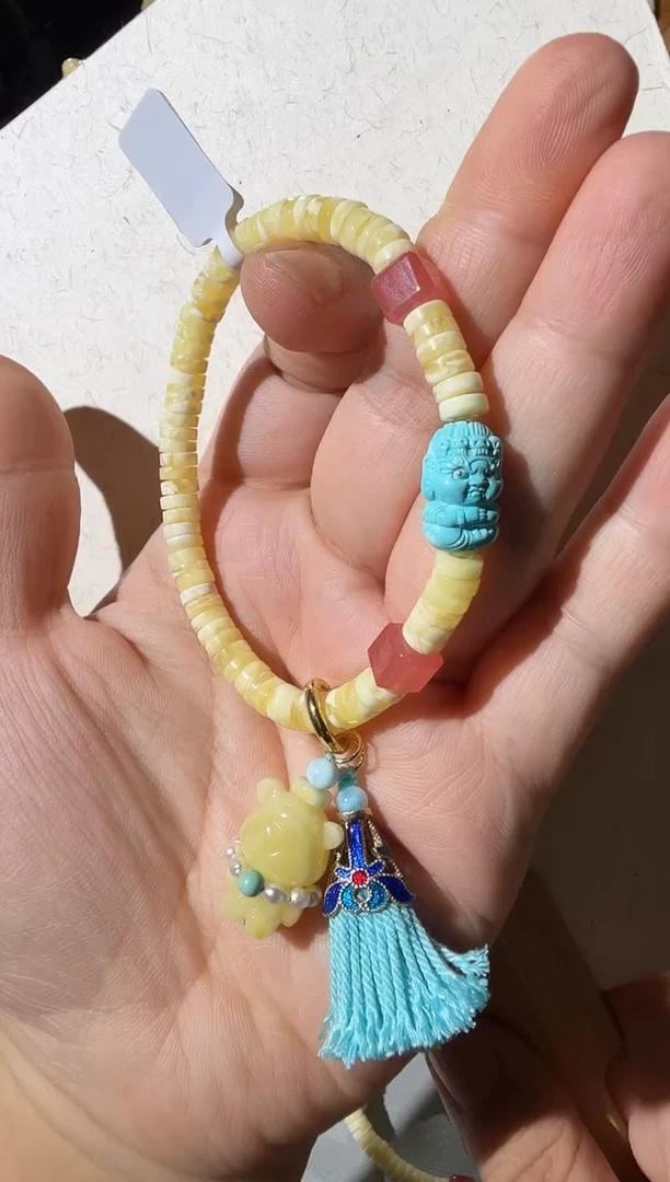 手链蜜蜡未镶嵌蜜蜡小熊手链