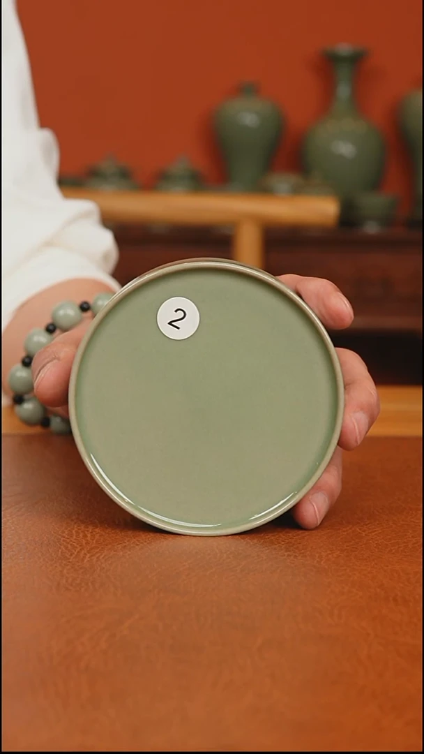 m****a越窑秘色瓷盖置二级品