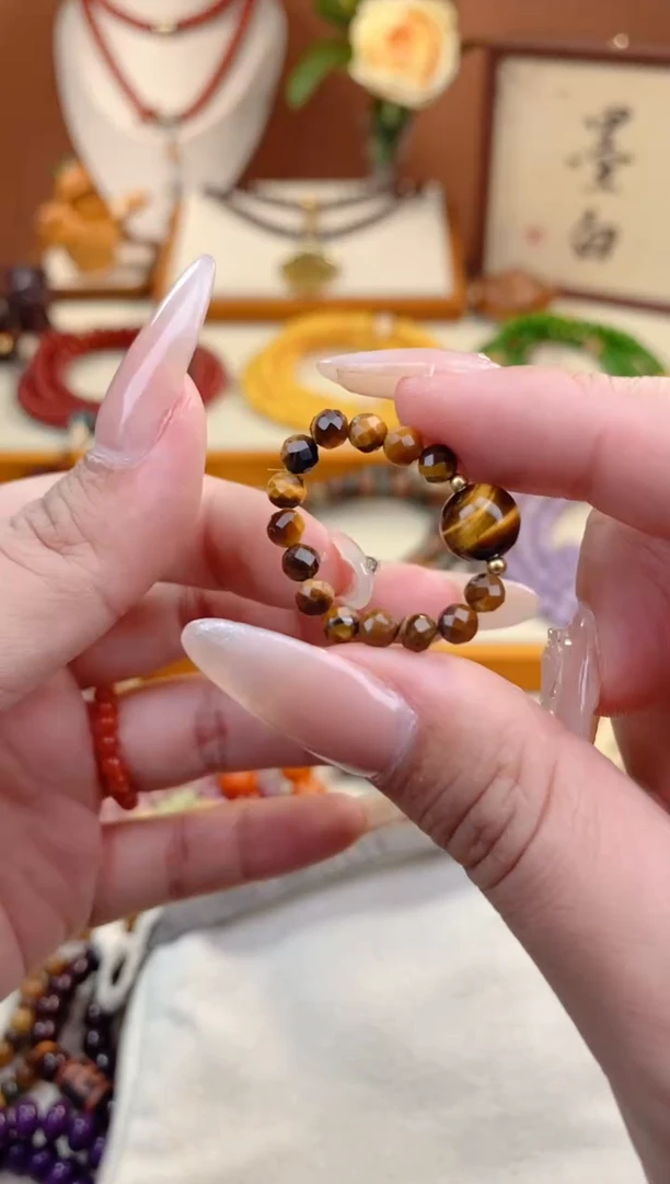 【闪购商品】水晶戒指未镶嵌黄虎眼戒指