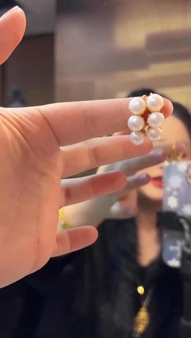 无925银珍珠耳环/对