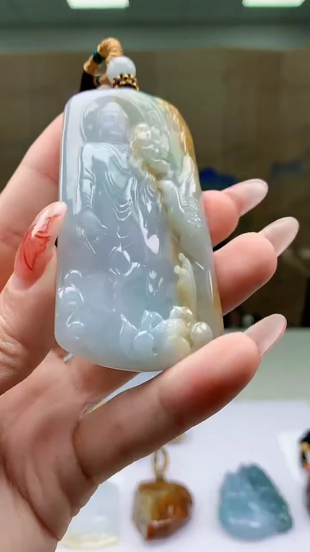 【闪购商品】定制翡翠未镶嵌5028ty-毛货挂件159