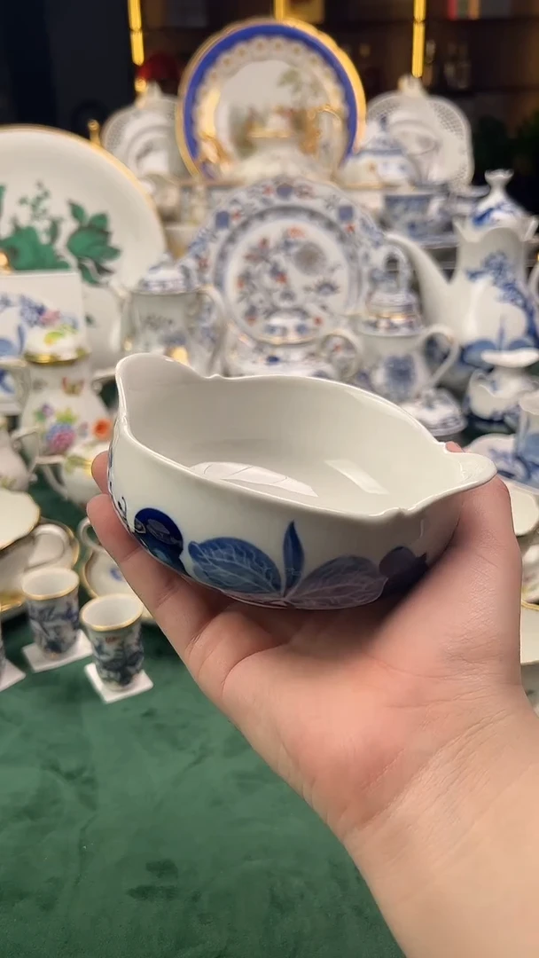 瓷片梅森二等水墨兰花小碗