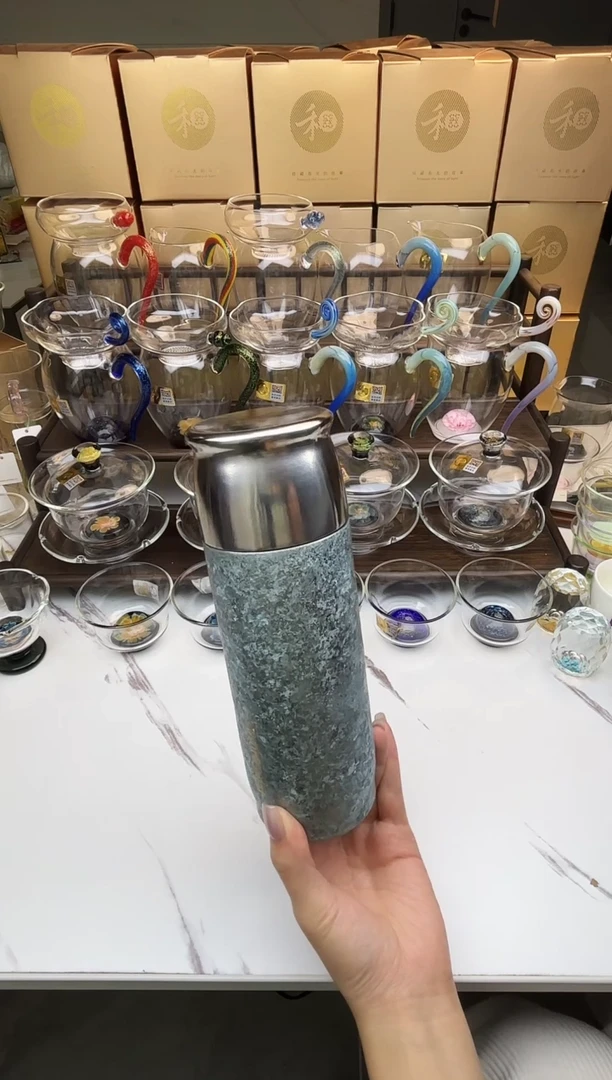 手工艺品玻璃纯钛保温杯