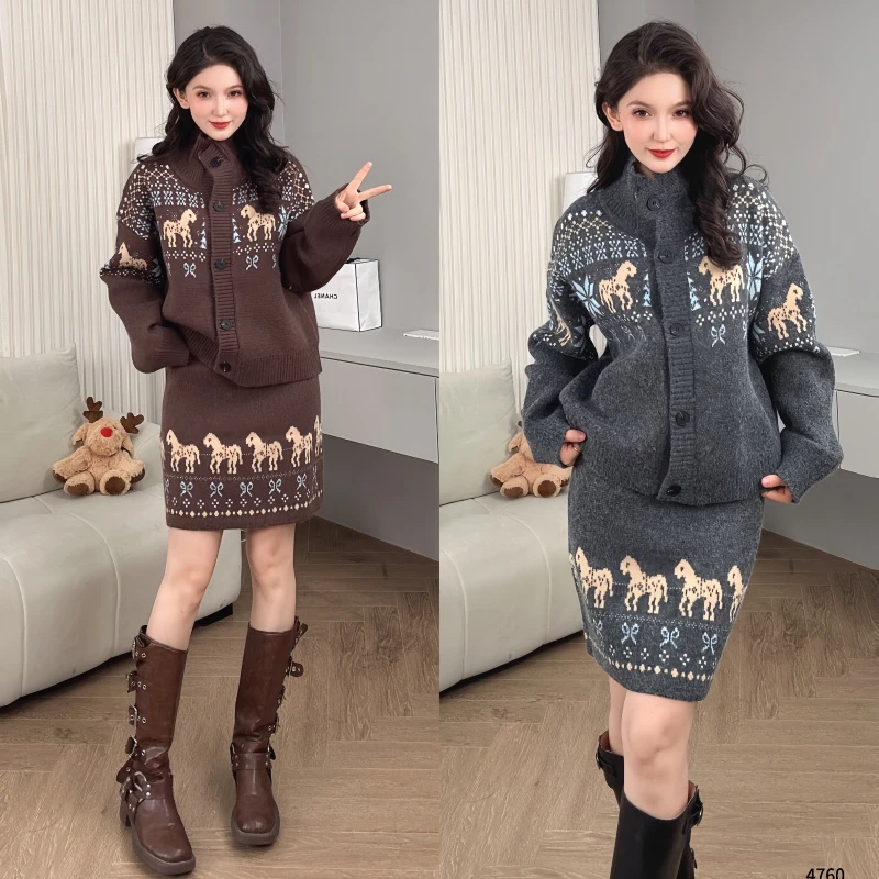 Saeda品牌女装冬季毛衣套装两件套YF4760