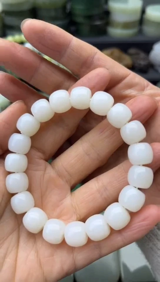 未镶嵌和田玉珠宝半成品手串