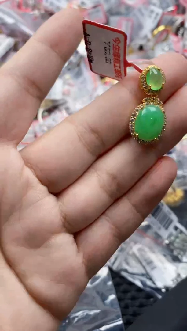 翡翠戒指银S925镶嵌55555     4