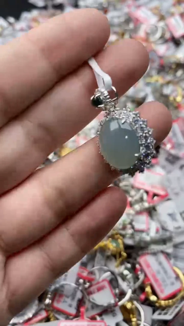 【闪购商品】翡翠戒指银S925镶嵌88888---10