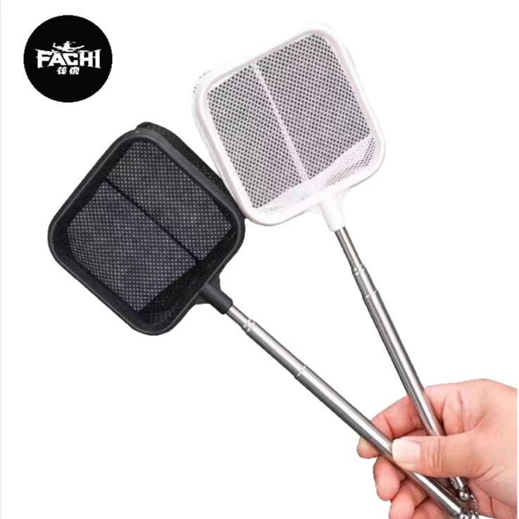 伸缩小抄网钓鱼活饵捞虾捞小鱼泥鳅不锈钢手把黑色立体小抄网立体