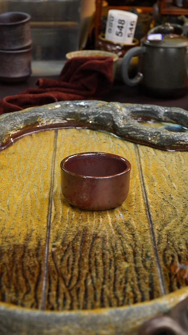 茶壶紫砂零化工釉，天然灰落