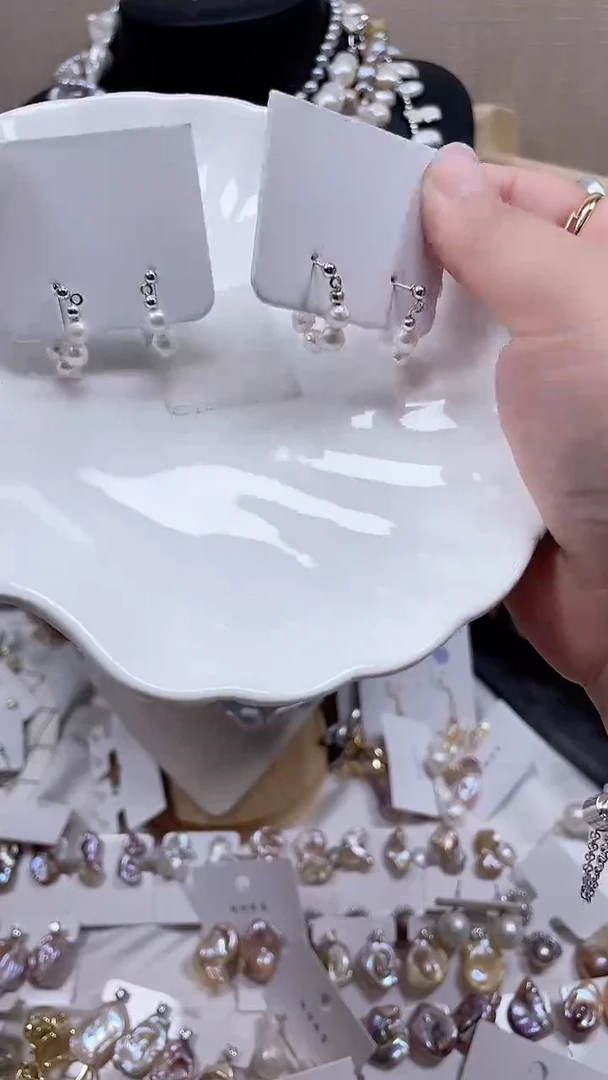 未镶嵌耳饰淡水珍珠【纯恬饰品】（多样性发货发一）