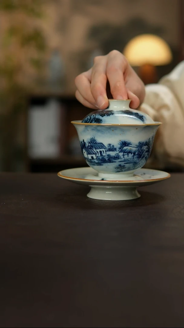 杯景德镇陶瓷杯碗柴烧多人