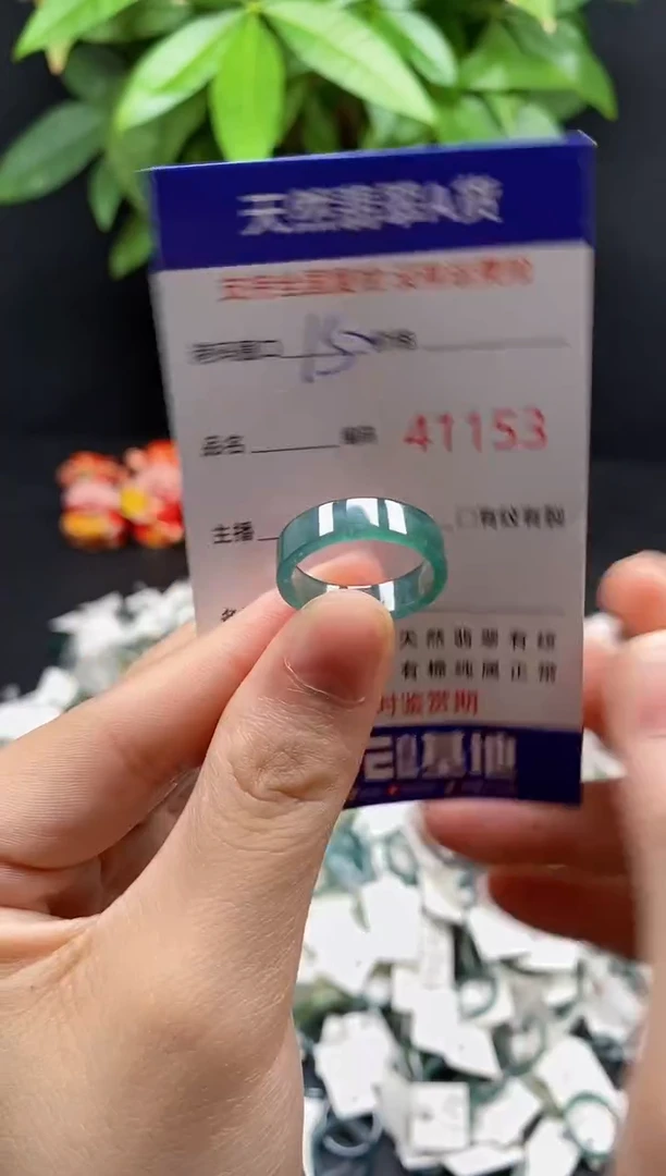 翡翠戒指未镶嵌天然翡翠戒圈1153