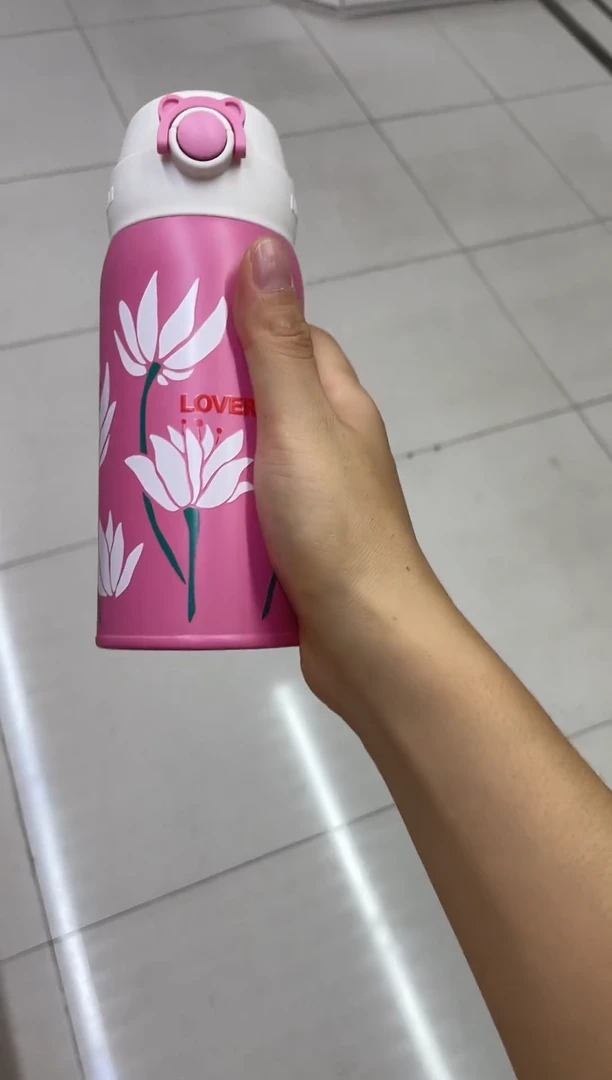 不锈钢杯具x保温杯弹跳花粉346-380ml