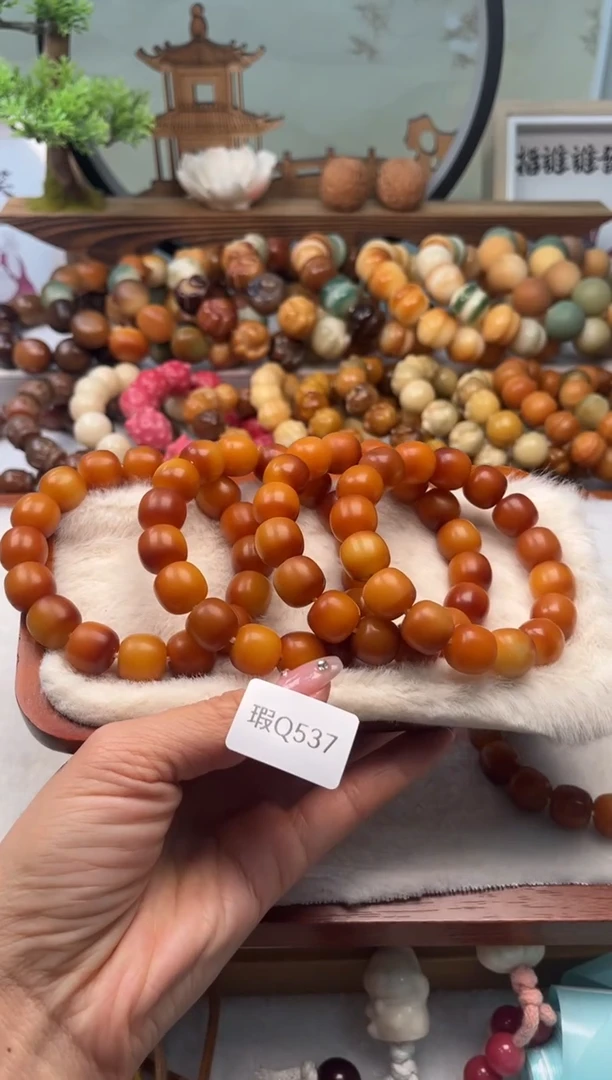 【闪购商品】菩提根/象牙果手串13+mm瑕桶珠随机一串不挑Q537