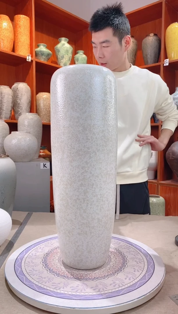 【闪购商品】瓶 陶瓷花瓶 无花  茶白60cm落地