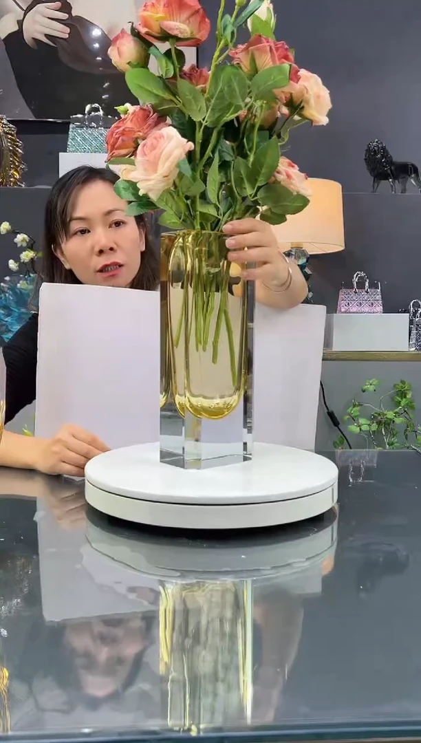 琉璃 水晶琉璃花瓶1个