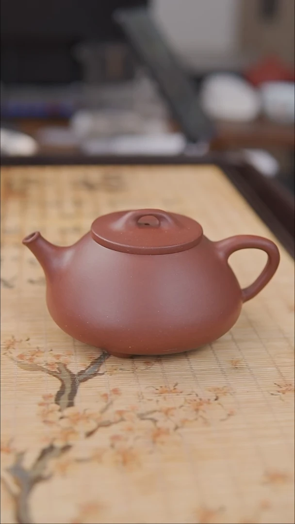 茶壶紫砂紫泥  半手工  心舟石瓢