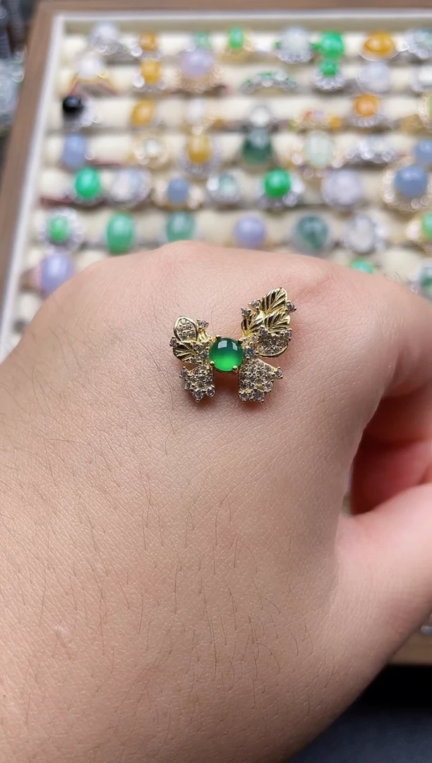 吊坠(赠链)银S925镶嵌翡翠136