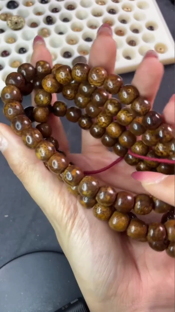 【闪购商品】星月菩提吊坠精工级深珀金桶珠10*9长串