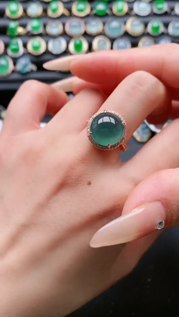 【闪购商品】翡翠戒指银S925镶嵌1111111