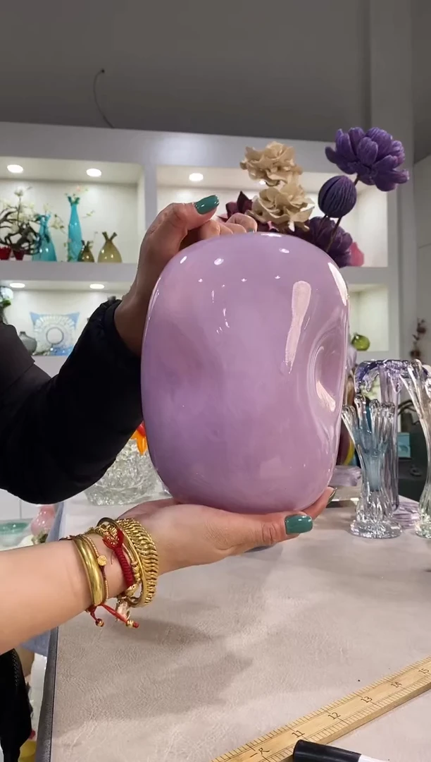 慕忆家手作琉璃花瓶微瑕