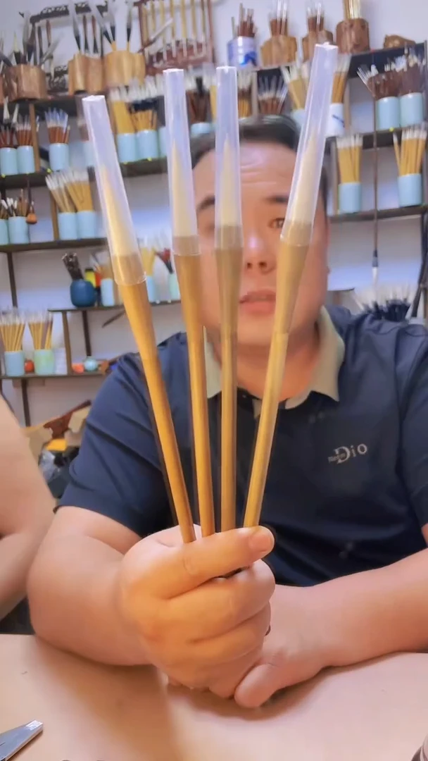 绿檀羊毫4支  拍
